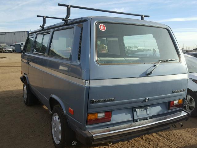 WV2YB025XFH087696 - 1985 VOLKSWAGEN VANAGON BU BLUE photo 3