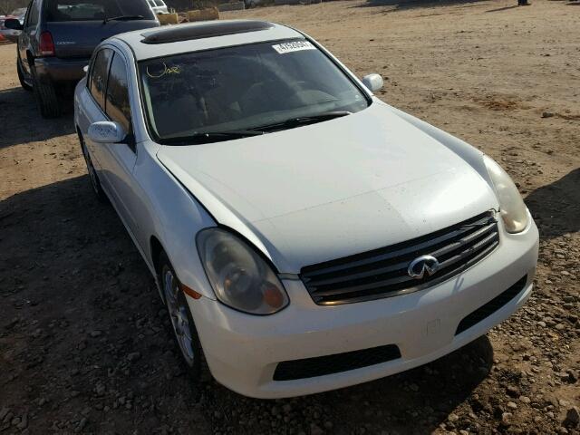 JNKCV51E56M500810 - 2006 INFINITI G35 WHITE photo 1