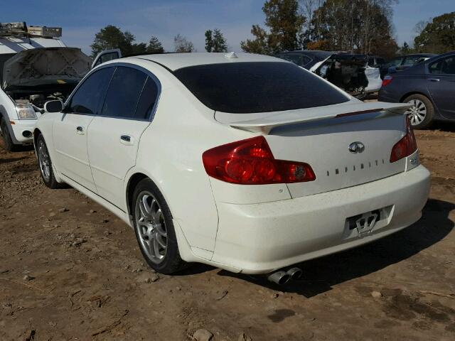 JNKCV51E56M500810 - 2006 INFINITI G35 WHITE photo 3