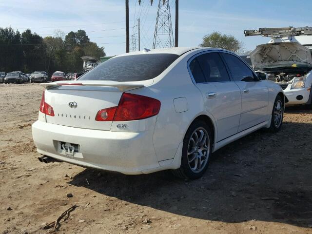 JNKCV51E56M500810 - 2006 INFINITI G35 WHITE photo 4