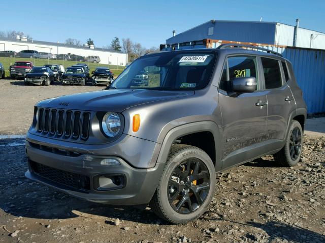 ZACCJBBB2HPF57101 - 2017 JEEP RENEGADE L GRAY photo 2