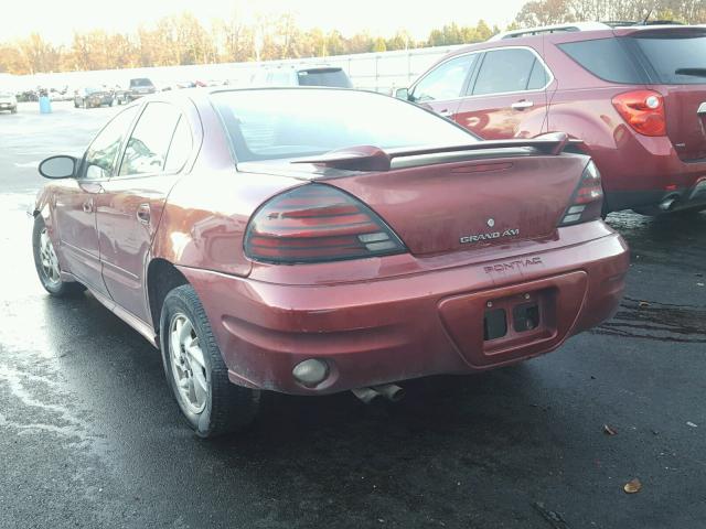 1G2NF52E43M573284 - 2003 PONTIAC GRAND AM S MAROON photo 3