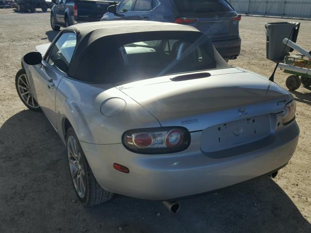 JM1NC25F780140113 - 2008 MAZDA MX-5 MIATA SILVER photo 3