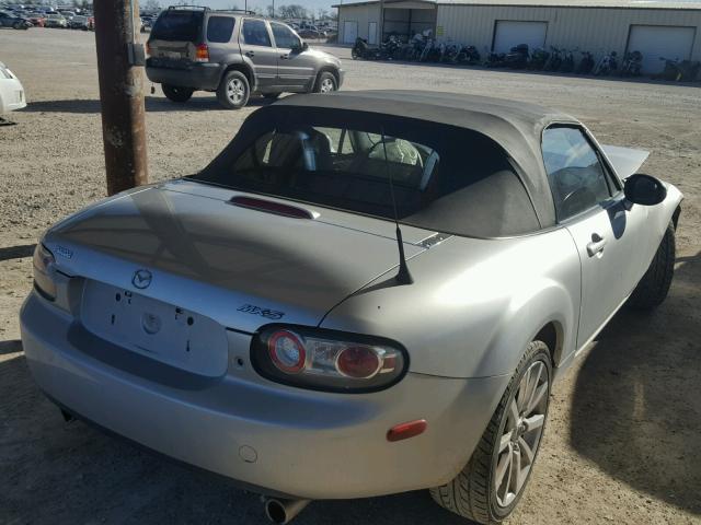 JM1NC25F780140113 - 2008 MAZDA MX-5 MIATA SILVER photo 4