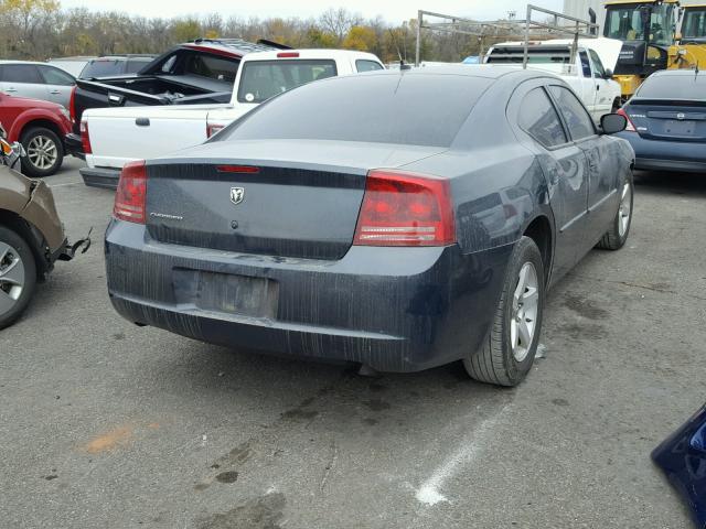 2B3KA43R68H204849 - 2008 DODGE CHARGER BLUE photo 4