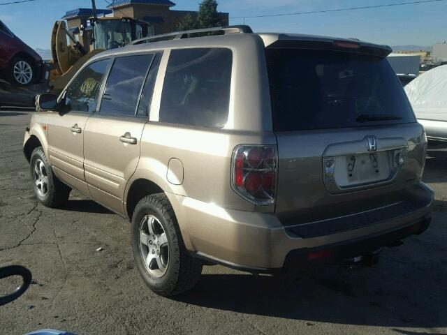 2HKYF18566H539662 - 2006 HONDA PILOT EX GOLD photo 3