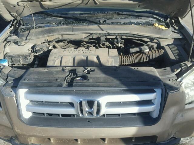 2HKYF18566H539662 - 2006 HONDA PILOT EX GOLD photo 7