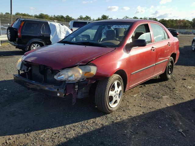 1NXBR32E35Z439746 - 2005 TOYOTA COROLLA CE RED photo 2