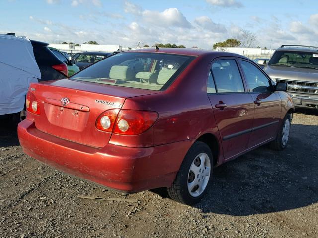 1NXBR32E35Z439746 - 2005 TOYOTA COROLLA CE RED photo 4