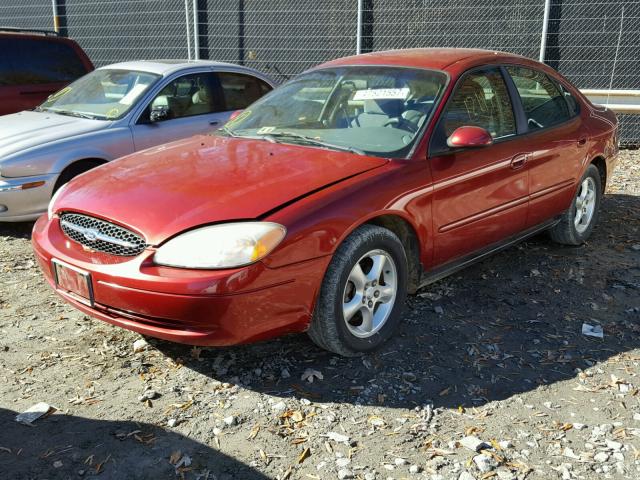 1FAFP53U9YA276643 - 2000 FORD TAURUS SE MAROON photo 2