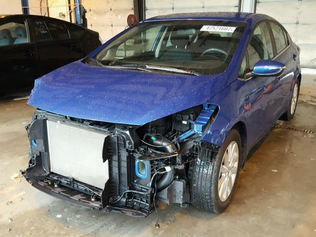 KNAFX4A89F5338782 - 2015 KIA FORTE EX BLUE photo 2