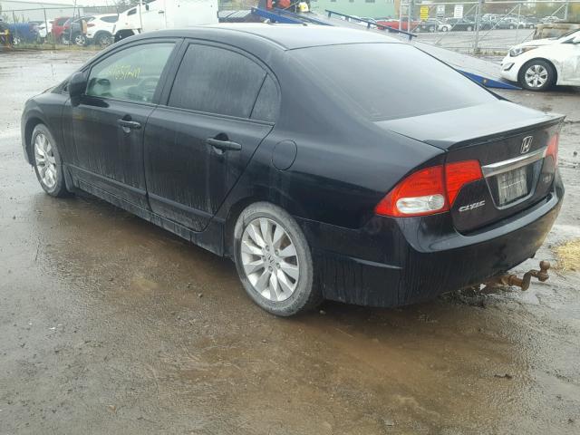 2HGFA16019H105905 - 2009 HONDA CIVIC EXL 黑色 照片 3