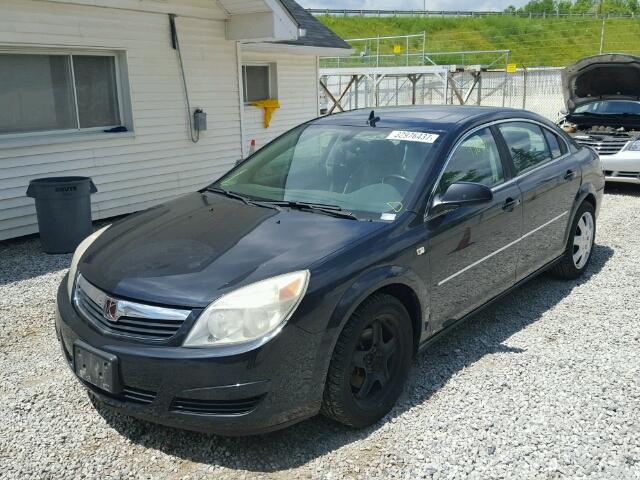 1G8ZS57NX8F269898 - 2008 SATURN AURA BLACK photo 2