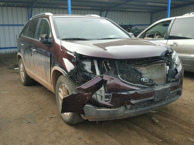 5XYKTDA73FG649930 - 2015 KIA SORENTO LX MAROON photo 1