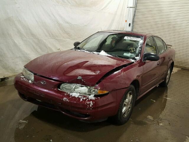 1G3NL52E34C189704 - 2004 OLDSMOBILE ALERO GL MAROON photo 2