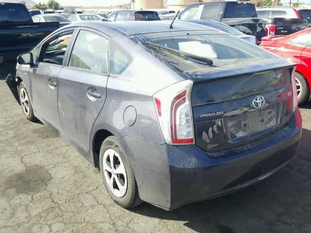 JTDKN3DU5F1997444 - 2015 TOYOTA PRIUS GRAY photo 3