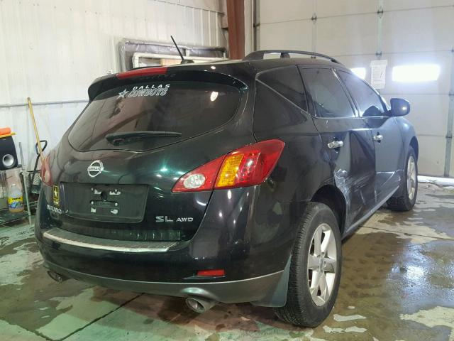 JN8AZ1MW3AW100367 - 2010 NISSAN MURANO S BLACK photo 4