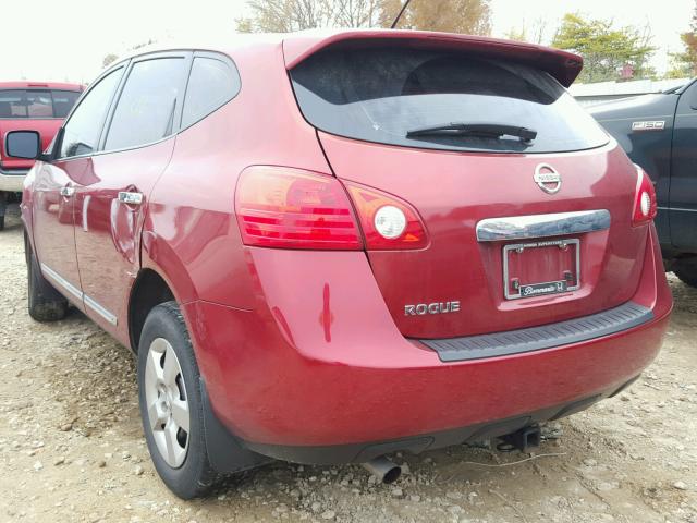 JN8AS5MT6BW152725 - 2011 NISSAN ROGUE S RED photo 3