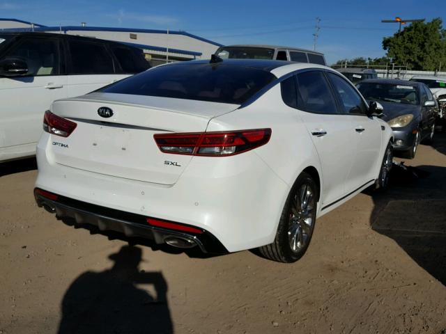 5XXGV4L25GG078660 - 2016 KIA OPTIMA SXL WHITE photo 4