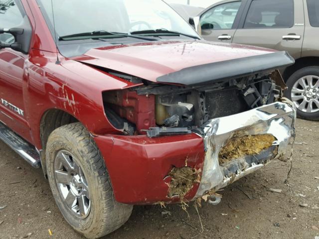 1N6BA07B87N241392 - 2007 NISSAN TITAN XE MAROON photo 9