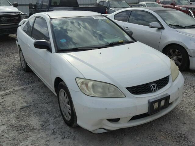 1HGEM22515L023549 - 2005 HONDA CIVIC LX WHITE photo 1