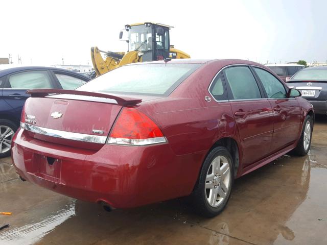 2G1WC57M591179640 - 2009 CHEVROLET IMPALA 2LT RED photo 4