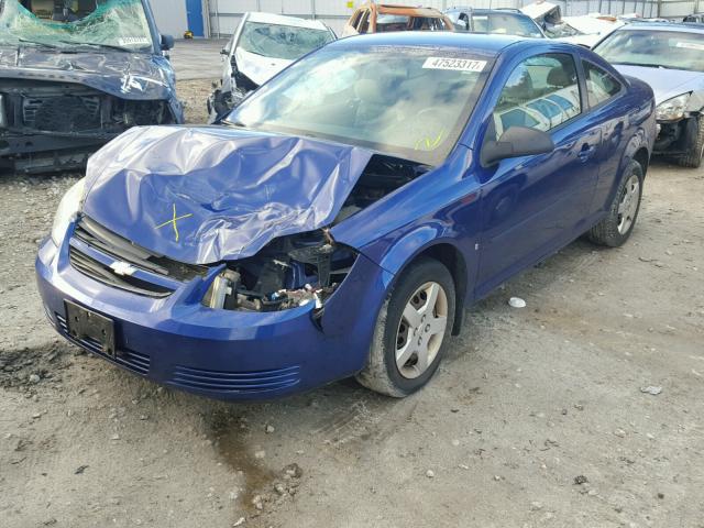 1G1AK15F377219207 - 2007 CHEVROLET COBALT LS BLUE photo 2