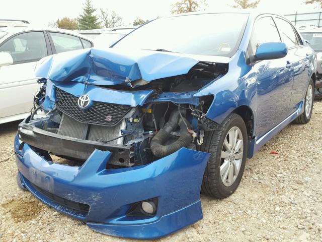 2T1BU4EE8AC382679 - 2010 TOYOTA COROLLA BA BLUE photo 2