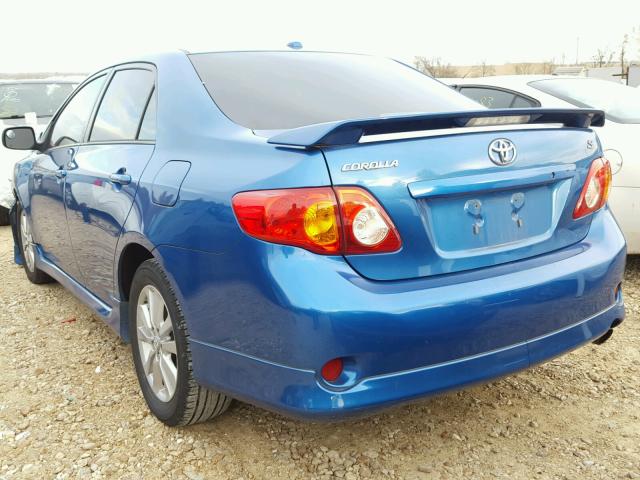 2T1BU4EE8AC382679 - 2010 TOYOTA COROLLA BA BLUE photo 3