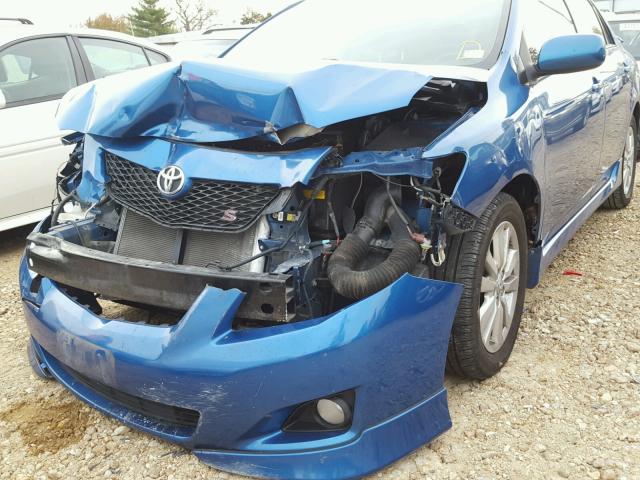 2T1BU4EE8AC382679 - 2010 TOYOTA COROLLA BA BLUE photo 9