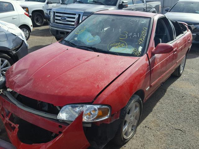 3N1CB51D76L540921 - 2006 NISSAN SENTRA 1.8 RED photo 2