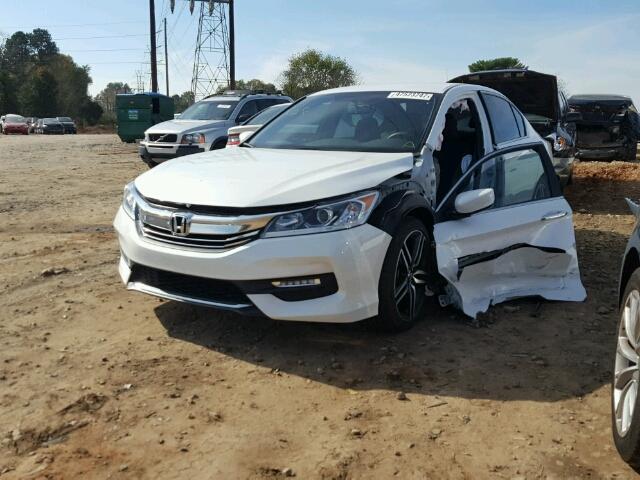 1HGCR2F54GA166321 - 2016 HONDA ACCORD SPO WHITE photo 2