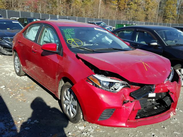 2T1BURHEXEC208045 - 2014 TOYOTA COROLLA L RED photo 1