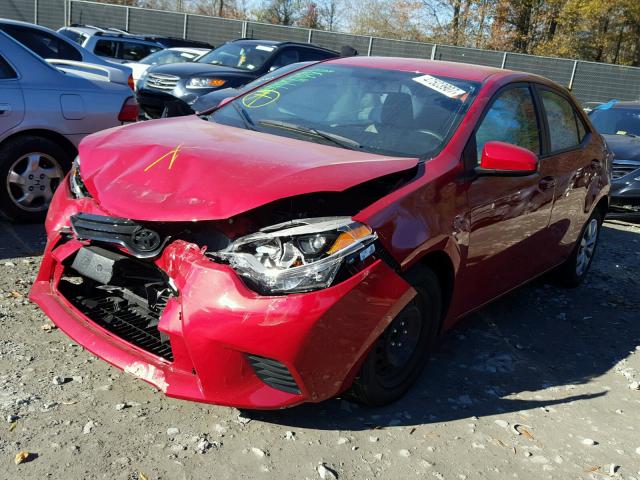 2T1BURHEXEC208045 - 2014 TOYOTA COROLLA L RED photo 2