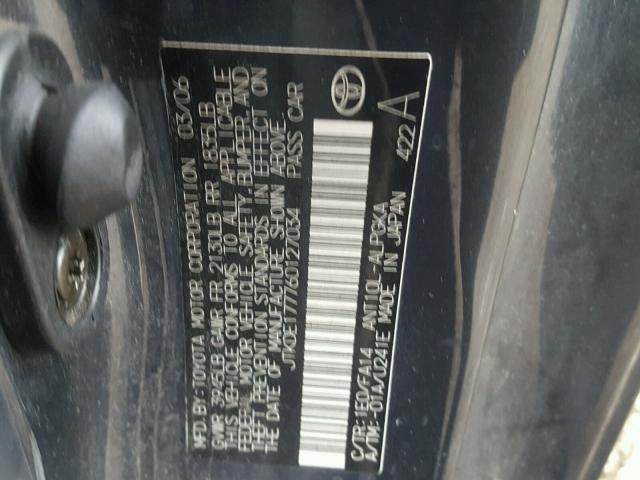 JTKDE177760127034 - 2006 TOYOTA SCION TC 蓝色 照片 10