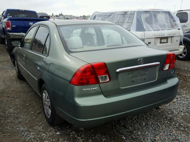 2HGES16593H585249 - 2003 HONDA CIVIC LX GREEN photo 3