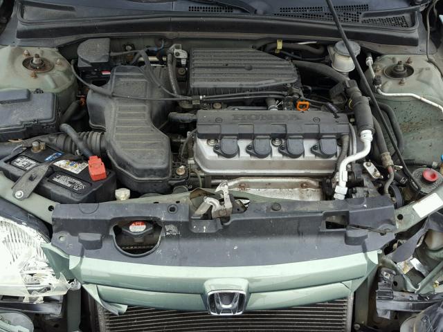 2HGES16593H585249 - 2003 HONDA CIVIC LX GREEN photo 7