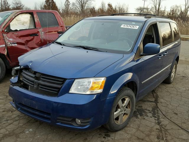 2D4RN5D14AR433615 - 2010 DODGE GRAND CARA BLUE photo 2