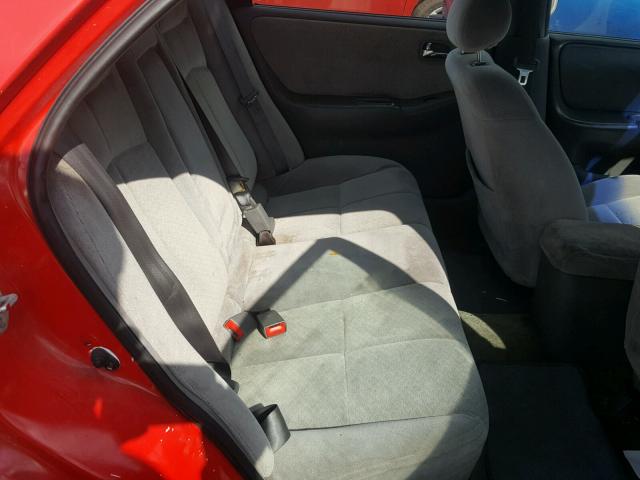 1YVGF22C825295431 - 2002 MAZDA 626 LX RED photo 6