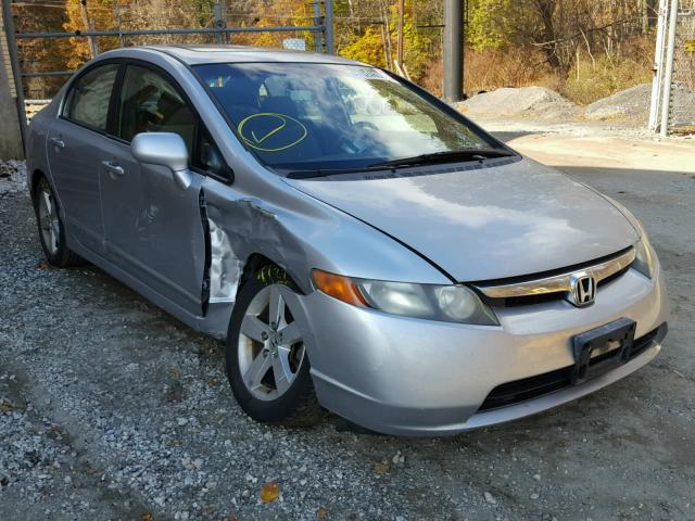 1HGFA16896L074455 - 2006 HONDA CIVIC EX SILVER photo 1