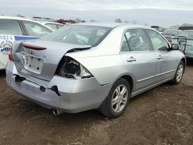 1HGCM56387A064177 - 2007 HONDA ACCORD SE SILVER photo 4