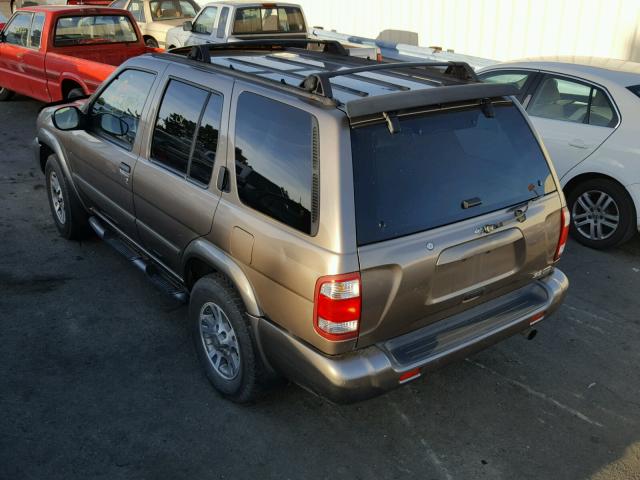 JN8DR07YX1W520020 - 2001 NISSAN PATHFINDER BROWN photo 3