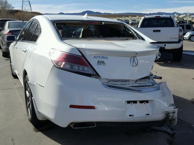 19UUA8F56CA032905 - 2012 ACURA TL WHITE photo 3