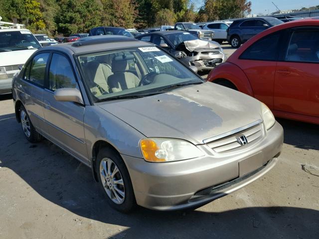 1HGES26731L069704 - 2001 HONDA CIVIC EX GOLD photo 1