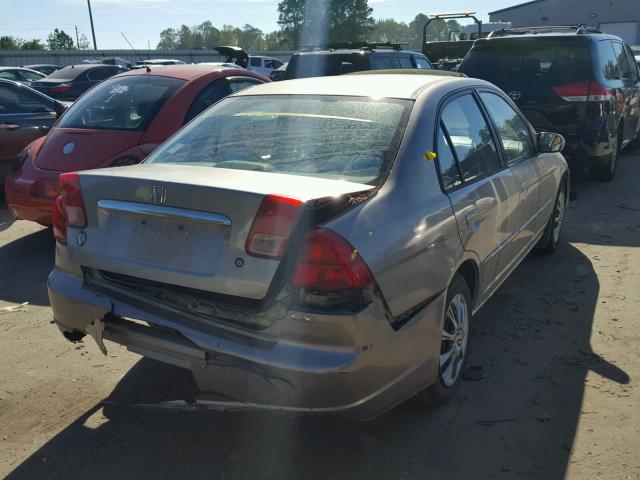 1HGES26731L069704 - 2001 HONDA CIVIC EX GOLD photo 4