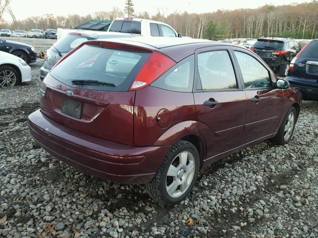 1FAHP37N37W335252 - 2007 FORD FOCUS ZX5 MAROON photo 4