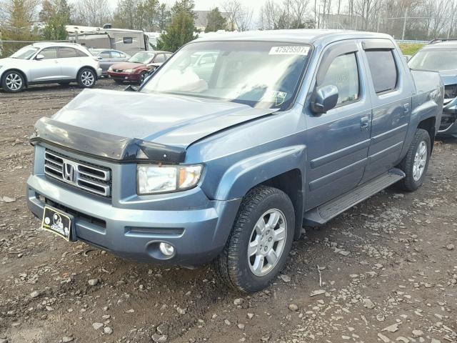 2HJYK16506H502612 - 2006 HONDA RIDGELINE BLUE photo 2