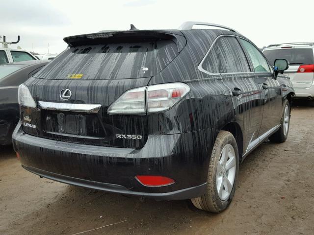 2T2BK1BA5AC001128 - 2010 LEXUS RX 350 BLACK photo 4