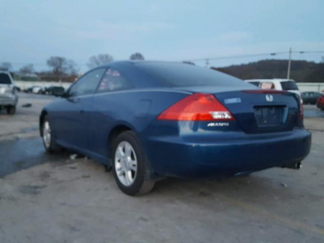 1HGCM723X7A001549 - 2007 HONDA ACCORD LX BLUE photo 3