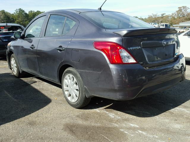 3N1CN7AP3FL954632 - 2015 NISSAN VERSA S GRAY photo 3